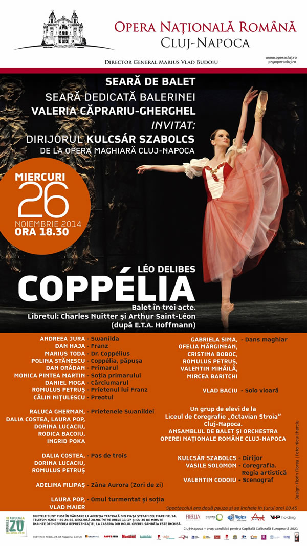 “Coppélia", dansul balerinei fermecate, miercuri, 26 noiembrie 2014