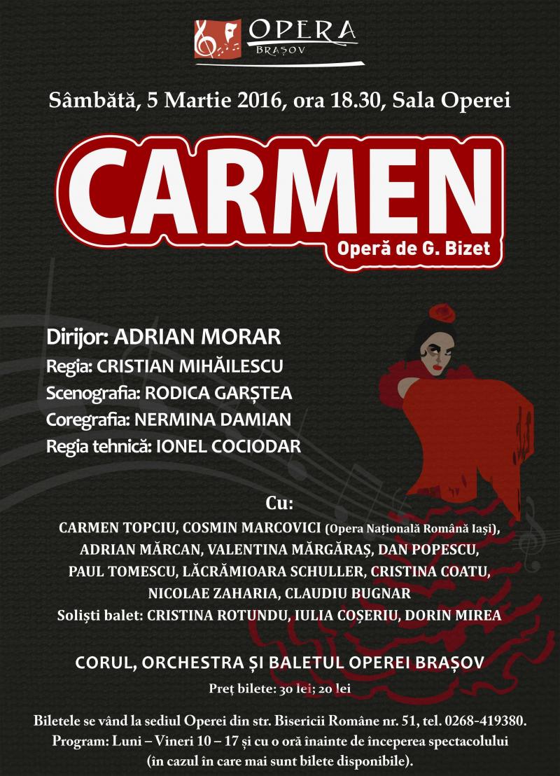 "Carmen", primul Mărțișor oferit de Opera Brașov