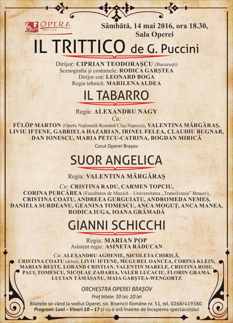 "Il Trittico", trei opere într-un spectacol complex