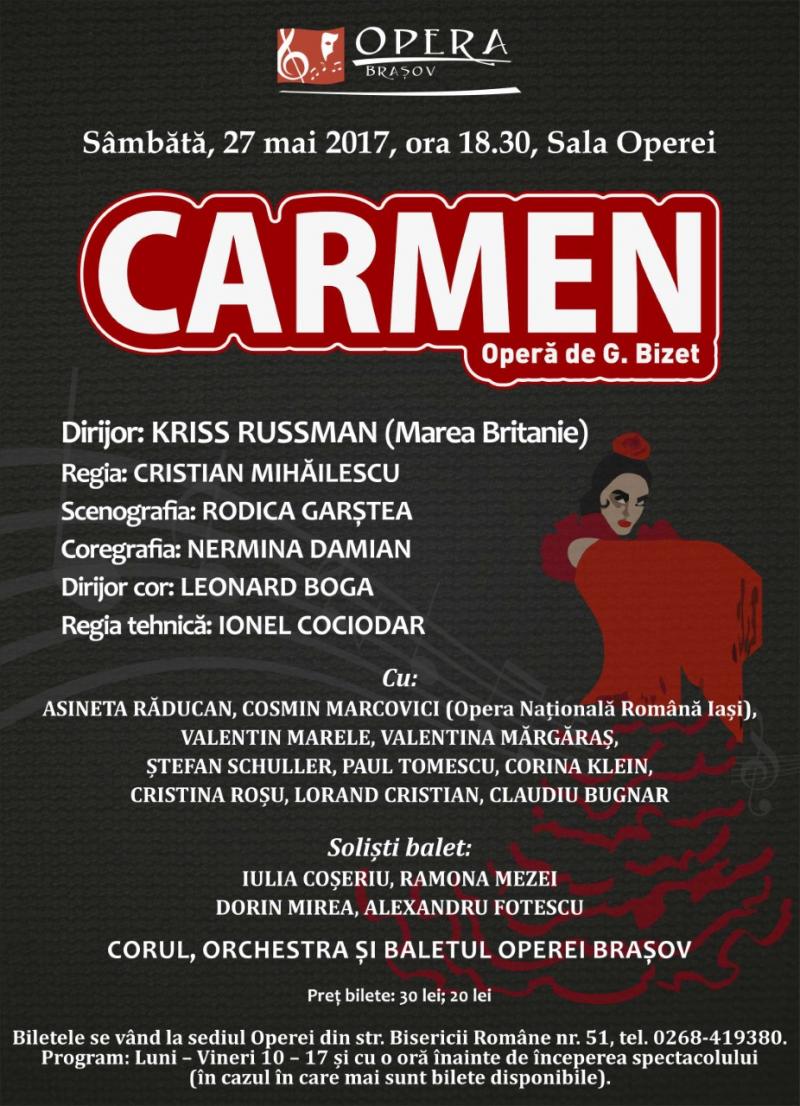 "Carmen", regal pe scena Operei Brașov