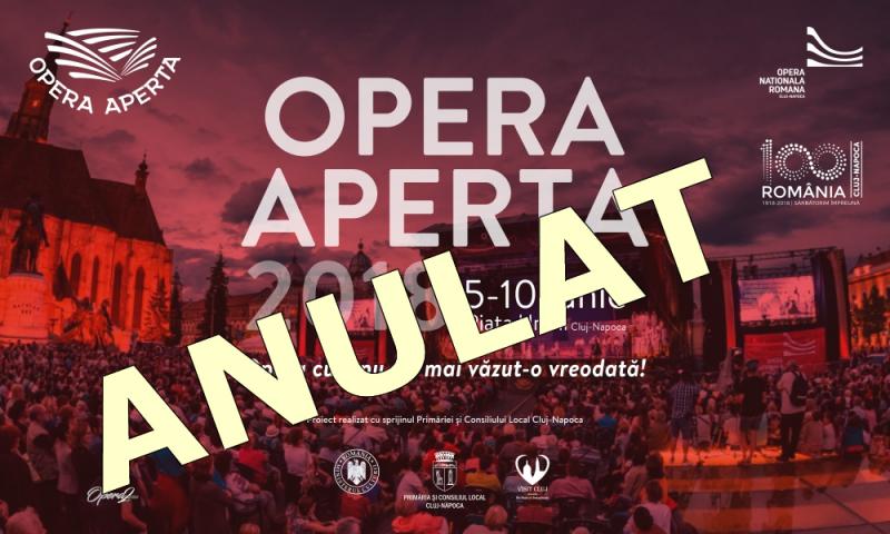 Festivalul Operelor Naționale OPERA APERTA 2018 se amână