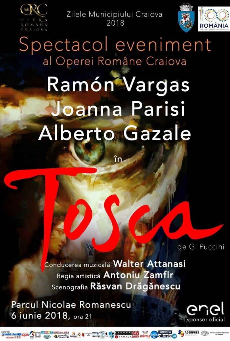"Tosca" lui Puccini, jucată, la Craiova, pe scene plutitoare, într-un proiect neconvențional al Operei Române