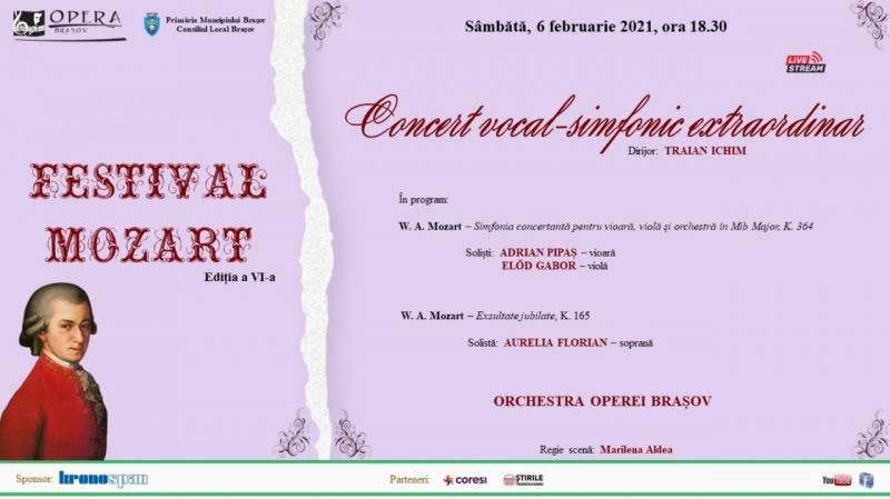 Concert vocal-simfonic extraordinar în Festivalul Mozart 2021