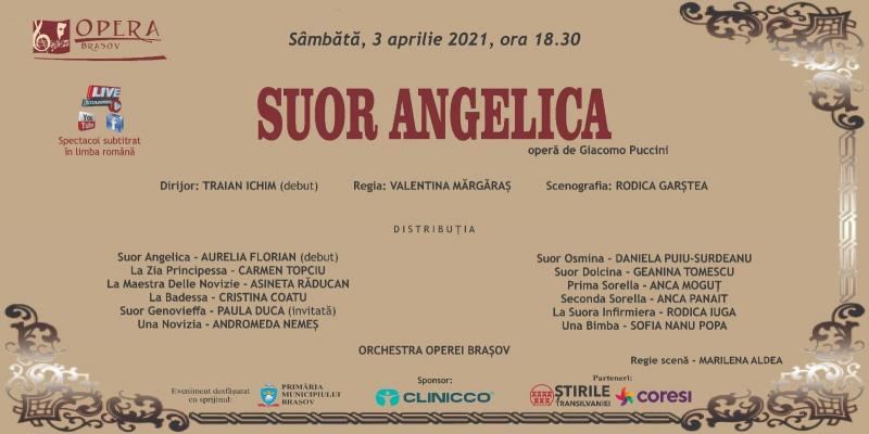 „Suor Angelica” deschide luna aprilie, online