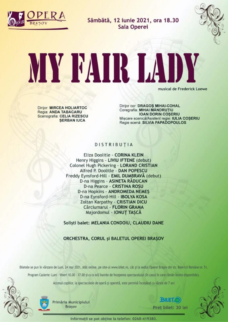 „My Fair Lady” înveselește scena Operei Brașov