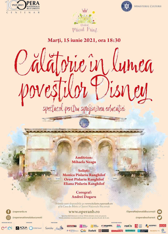 „Călătorie în lumea poveștilor Disney”, pe scena Operei Naționale București