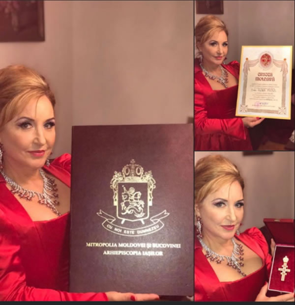 Soprana Elena MoÈ™uc a primit Crucea MoldavÄƒ, cea mai Ã®naltÄƒ distincÈ›ie a Mitropoliei Moldovei È™i Bucovinei