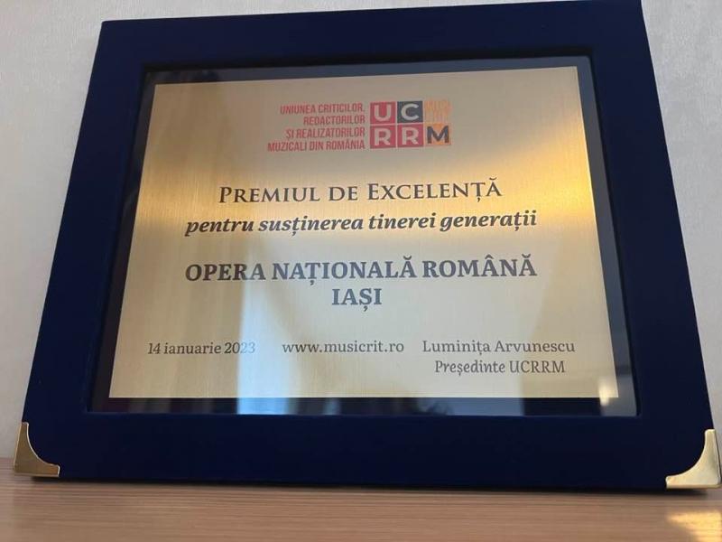 Premiu important obÈ›inut de Opera IaÈ™i