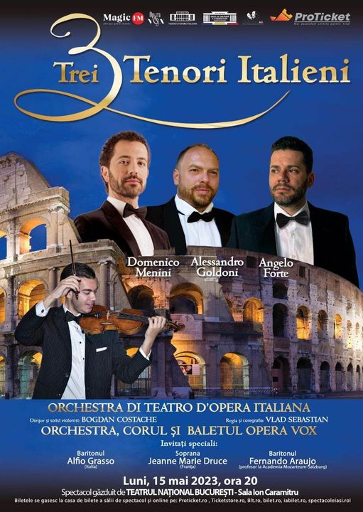 Trei tenori italieni Ã®n minunata lunÄƒ mai!