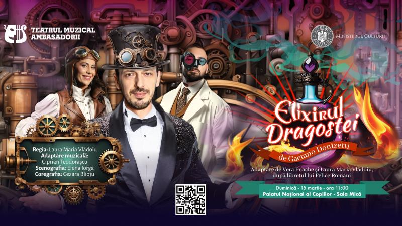 „Elixirul Dragostei”, producția Teatrului Muzical Ambasadorii, revine pe scenă