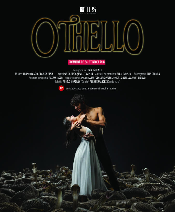Othello, spectacol de balet neoclasic, are premiera în luna noiembrie la Sibiu