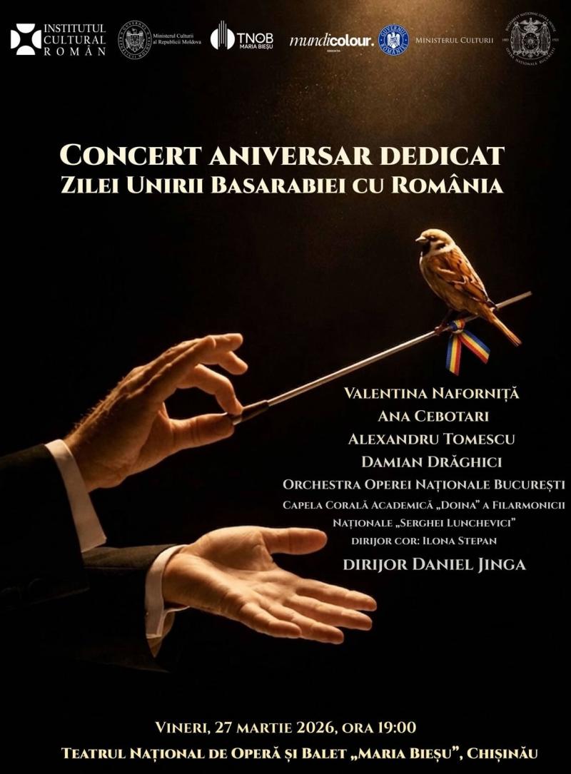 Orchestra Operei Naționale București, concert la Chișinău de Ziua Unirii Basarabiei cu România