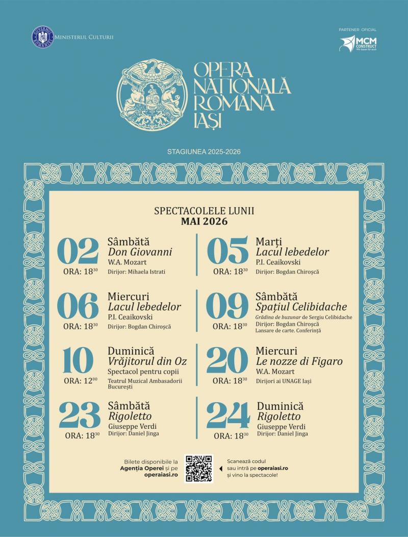 Opera Iași a stabilit programul lunii mai